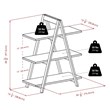 Scranton & Co 3-Tier A-Frame Mid-Century Solid Wood Book Shelf in Black