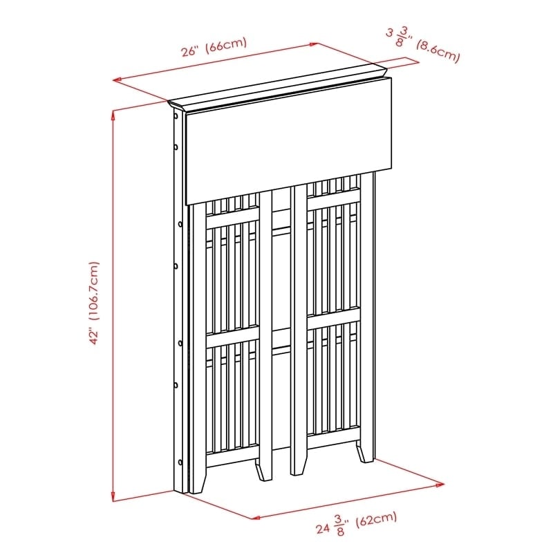 Scranton & Co 4-Tier Transitional Solid Wood Folding Bookcase in Natural
