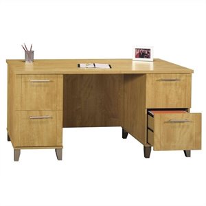 Scranton & Co 60&quot Wood Desk in Maple Cross