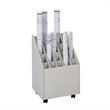 Scranton & Co 20 Compartment Mobile Roll Files Organizer in Putty 