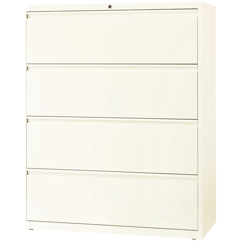 Scranton & Co Metal Off White Filing Cabinet Rectangular 42