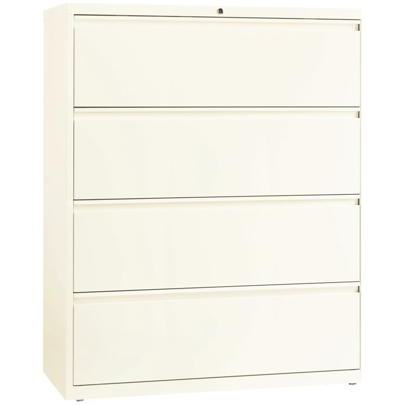 Scranton & Co Metal Off White Filing Cabinet Rectangular 42