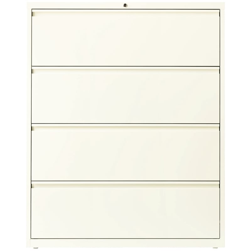 Scranton & Co Metal Off White Filing Cabinet Rectangular 42