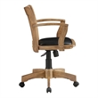 Scranton & Co Wood Brown Bankers Office Chair Rectangular Padded Seat 37