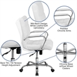 Scranton & Co Contemporary Faux Leather Mid Back Swivel Office Chair in White