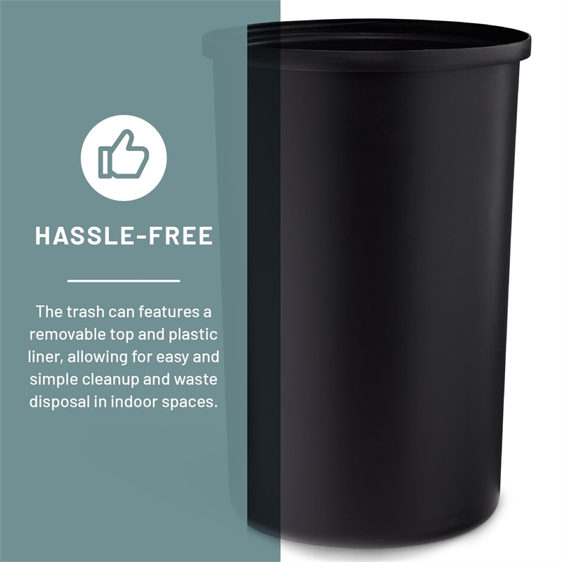 Scranton & Co Open Top Receptacle - 30 Gallon in Black