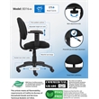 Scranton & Co Contemporary Office Chair with Adjustable Arms in Black