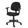 Scranton & Co Contemporary Office Chair with Adjustable Arms in Black