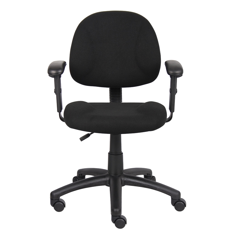 Scranton & Co Contemporary Office Chair with Adjustable Arms in Black