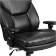 Scranton & Co Leather Swivel Office Chair in Black