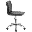 Scranton & Co Ribbed Faux Leather Office Chair in Black