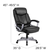 Scranton & Co Leather Swivel Office Chair in Black