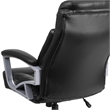 Scranton & Co Leather Swivel Office Chair in Black