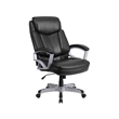 Scranton & Co Leather Swivel Office Chair in Black