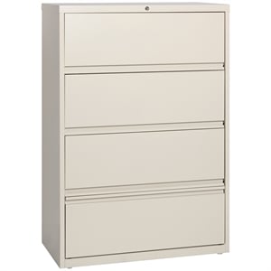 Scranton & Co 36&quot 4-Drawer Contemporary Metal Lateral Filing Cabinet in Beige