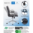 Scranton & Co Modern Leather Chair with Arms in Black/Chrome