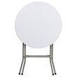 Scranton & Co Plastic White Folding Table Round 24