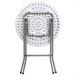 Scranton & Co Plastic White Folding Table Round 24