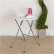 Scranton & Co Plastic White Folding Table Round 24