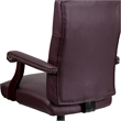 Scranton & Co Leather Burgundy Office Chair Swivel 47
