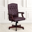 Scranton & Co Leather Burgundy Office Chair Swivel 47
