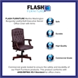 Scranton & Co Leather Burgundy Office Chair Swivel 47