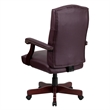 Scranton & Co Leather Burgundy Office Chair Swivel 47