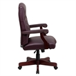 Scranton & Co Leather Burgundy Office Chair Swivel 47