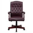 Scranton & Co Leather Burgundy Office Chair Swivel 47