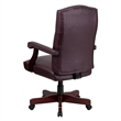 Scranton & Co Leather Burgundy Office Chair Swivel 47