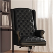 Scranton & Co Traditional Leather Executive Office Chair in Brown
