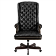 Scranton & Co Traditional Leather Executive Office Chair in Brown