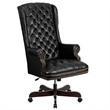 Scranton & Co Traditional Leather Executive Office Chair in Brown