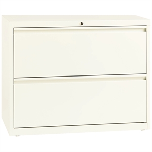 Scranton & Co 36&quot 2-Drawer Modern Metal Lateral Filing Cabinet in Off White