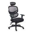 Scranton & Co Transitional Fabric Multi-Function Headrest Task Chair in Black