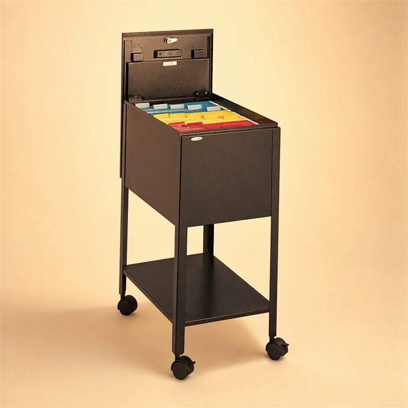 Scranton & Co Steel Black File Tub Lockable 13.5