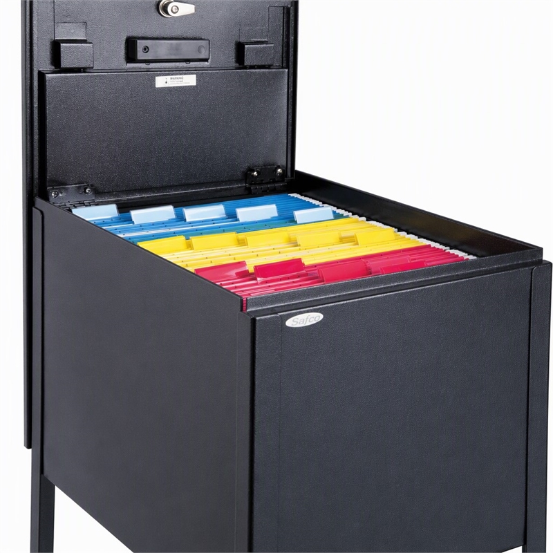 Scranton & Co Steel Black File Tub Lockable 13.5