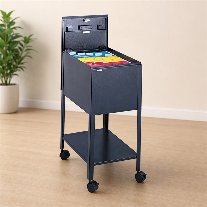 Scranton & Co Steel Black File Tub Lockable 13.5
