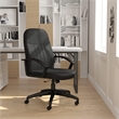 Scranton & Co Fabric Upholstered Executive Office Chair with Arms in Black