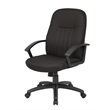 Scranton & Co Fabric Upholstered Executive Office Chair with Arms in Black