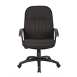 Scranton & Co Fabric Upholstered Executive Office Chair with Arms in Black