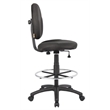 Scranton & Co 26.5'' Fabric Adjustable Seat Drafting Stool in Black