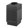 Scranton & Co Black Recessed Panel 38 Gallon Indoor/Outdoor Receptacle