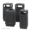 Scranton & Co Black Recessed Panel 38 Gallon Indoor/Outdoor Receptacle