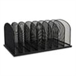 Scranton & Co Metal Mesh Desk Organizer with 8 Upright Sections in Black