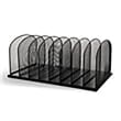 Scranton & Co Metal Mesh Desk Organizer with 8 Upright Sections in Black