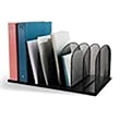 Scranton & Co Metal Mesh Desk Organizer with 8 Upright Sections in Black