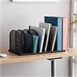 Scranton & Co Metal Mesh Desk Organizer with 8 Upright Sections in Black
