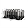 Scranton & Co Metal Mesh Desk Organizer with 8 Upright Sections in Black
