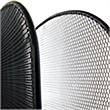 Scranton & Co Metal Mesh Desk Organizer with 3 Upright Sections in Black